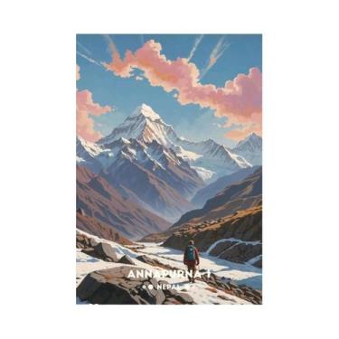 Imagem de Pintura Em Tela De Aventura Em Paisagem De Montanha Do Himalaia, Nepal