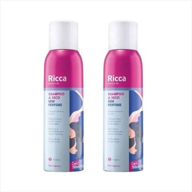 Imagem de Kit Ricca Shampoo A Seco Sem Perfume 150ml 2 Unidades