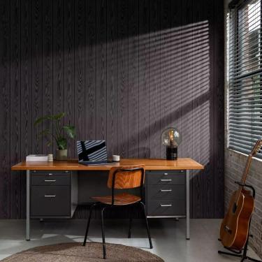 Imagem de Papel De Parede Madeira Preto - African Queen III - R$499