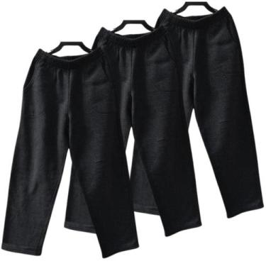 Imagem de Kit 3 calças de moletom infantil junvenil escolar dalri 079 do 4 ao 14