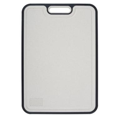 Imagem de ZFLYCANP Tábua de corte dupla face, tábuas de corte de aço inoxidável para cozinha, material premium, resistente e resistente, design com ranhura de suco, pode ser lavada na lava-louças para bancada