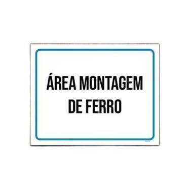 Imagem de Kit 10 Placas Ambiente - Área Montagem De Ferro