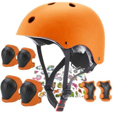 Imagem de FOOKCIAN Capacete infantil, capacete ajustável para bicicleta infantil, esportes juvenis, equipamentos de proteção para crianças de 2 a 8/8 a 14 anos para meninos e meninas anos de idade para skate