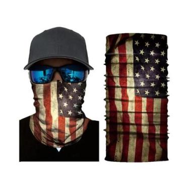 Imagem de Balaclava Masculina Sem Costura Com Bandeira Nacional, Lenço Mágico, F