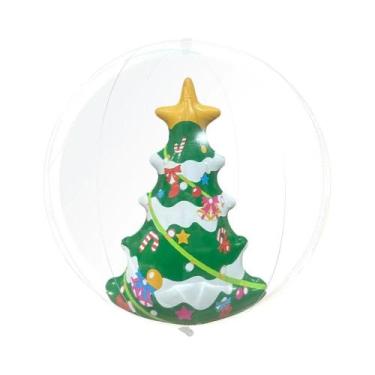Imagem de Boneco De Neve Inflável Transparente, Bola De Natal Em PVC, Decoração 
