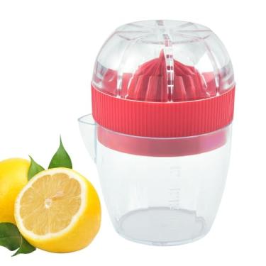 Imagem de Espremedor de frutas cítricas, espremedor manual com copo medidor, filtro, utensílios de cozinha, espremedor de frutas multifuncional para limão, laranja e limão