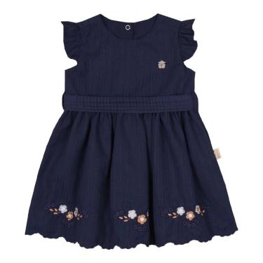 Imagem de Vestido Festa Bebê Menina Tricoline Bordado Paraiso Rf 15496-Feminino