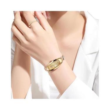 Imagem de Relógio De Luxo Feminino Com Pulseira De Aço Inoxidável E Diamantes, R