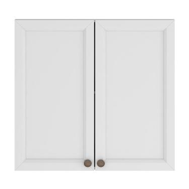 Imagem de Armário Aéreo Unna 2 Portas 80cm Branco - Poliman Móveis Branco