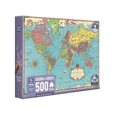 Imagem de Quebra-cabeça 500 Peças Mapa do Mundo Mercator - Toyster