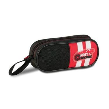 Imagem de Estojo Duplo Escolar Infantil Carros Estojo Fast Machine-Masculino