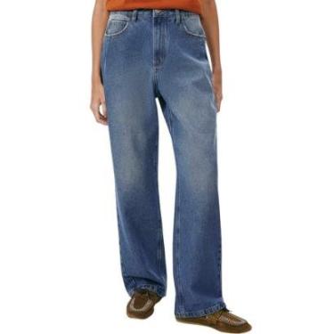 Imagem de Calça Jeans Hering Wide Leg Cintura Alta Feminina-Feminino