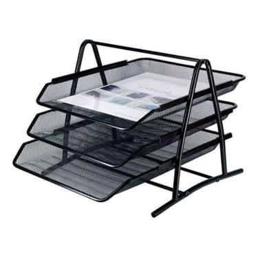 Imagem de Organizador De Metal Para Documentos Com 03 Divisórias