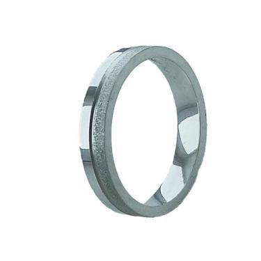 Imagem de Aliança em Prata 925 Fosco Diamantada - Joia de Compromisso - Justino 