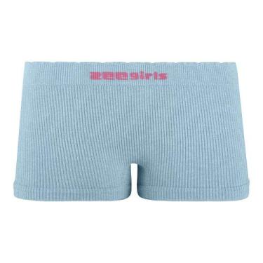Imagem de Calcinha Boxer Infantil Mescla Azul Gelo Zee Rucci, P