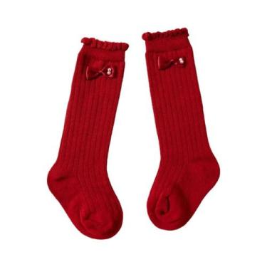 Imagem de Meias De Princesa Até O Joelho Para Meninas Bebês Com Estampa De Cerej