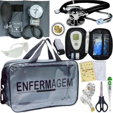 Imagem de Kit Enfermagem + Aparelho Medidor Glicose Completo Premium - Love Saud