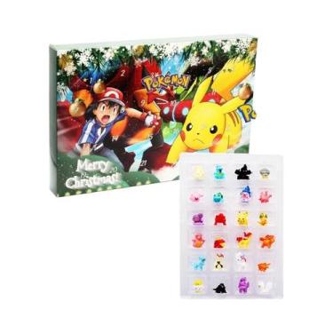 Imagem de Calendário Do Advento De Natal Kawaii Pikachu Pokemon Com 24 Figuras D
