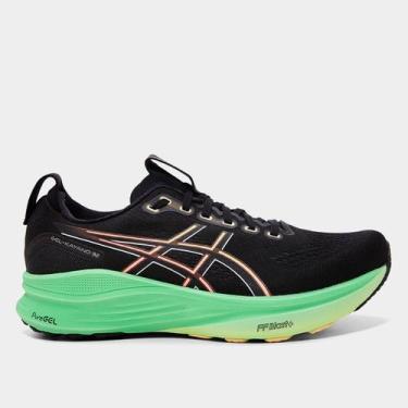 Imagem de Tênis Asics Gel Kayano 32 Masculino, Preto, Verde limão, 40
