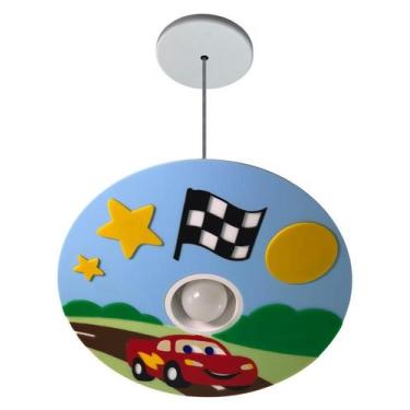 Imagem de Luminária Pendente Infantil McQueen Relâmpago Disney Carros Mate Carri