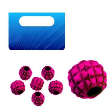 Imagem de Miçanga Para Pesca Luminosa Abacaxi - Jr Pesca, Rosa