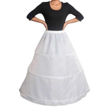 Imagem de Crinolina Saiote Anágua de Armação 3 Aros Vestido Laço - - anjo da mam