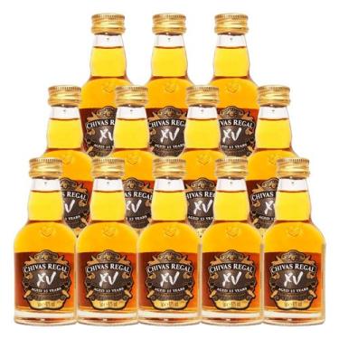 Imagem de Miniatura Whisky Chivas Regal XV 15 Anos 50ml 12 Unidades
