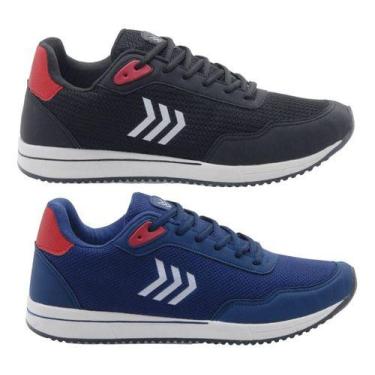 Imagem de Sapatênis Masculino Tenis Casual  Confortável 2 Par - Dix, 41, Preto, 