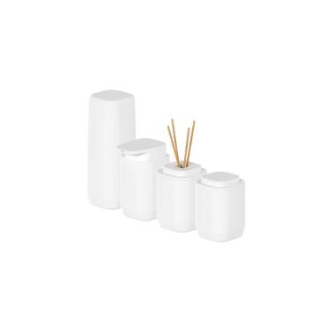 Imagem de Kit de acessórios de bancada com porta sabonete líquido Ou 4 peças Linha Aura