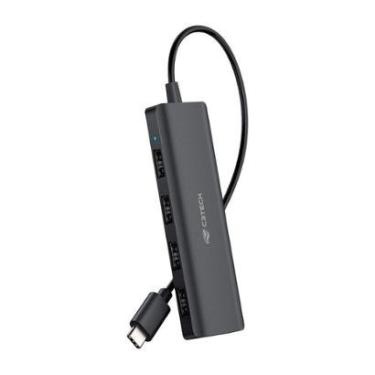 Imagem de HUB C3Tech USB-C, 4x USB 2.0, Preto - HU-C230BK-Unissex