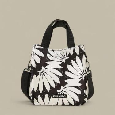Imagem de Bolsa Mimo Farm Copabanana Branca e Preta Verão 25