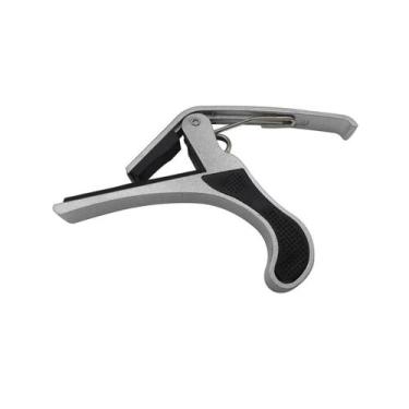 Imagem de Capotraste braçadeira violao/guitarra Prata C/ Haste Longa Dolphin 106