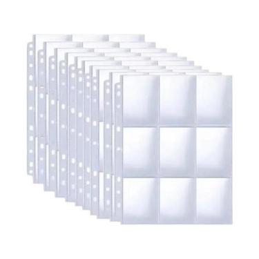 Imagem de Pacote Com 50 Folhas De Plástico Transparente Para Fichário, Com 9 Bol