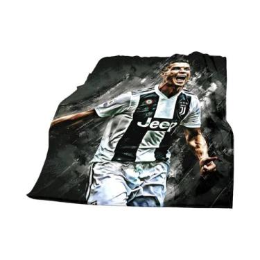 Imagem de Cobertor Estampado De Futebol CR7, Quente, Macio E Confortável, Para P