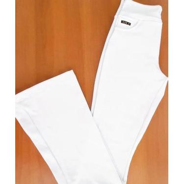 Imagem de Calça Flare Bailarina Cós largo Ref 002418 marzine - K2B, Branco, GG