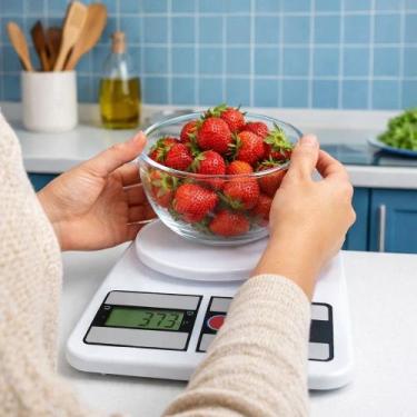 Imagem de Balança Digital Precisão 10kg Cozinha Alimentação Medidor Compacto Por