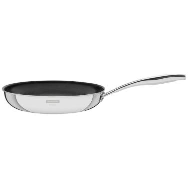 Imagem de Frigideira Grano Antiaderente em Aço Inox Inox 3,4L 30CM com Corpo Triplo para Fogão a...