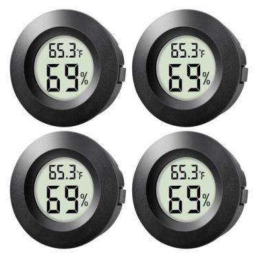 Imagem de Higrômetro Termômetro Digital LCD Mini Wwhako, 4 Unidades