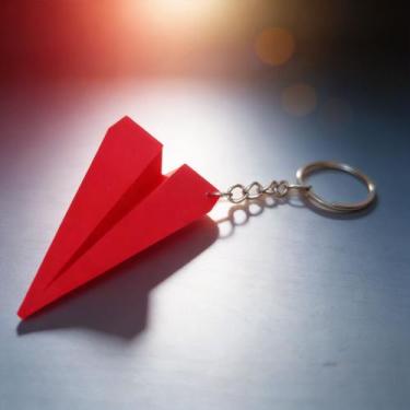 Imagem de Chaveiro Avião Estilo Origami  Design Moderno e Criativo - - OX., Verm