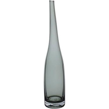 Imagem de VASO DECORATIVO ENFEITE PLANTA GARRAFA VIDRO 41x8x8cm FUME