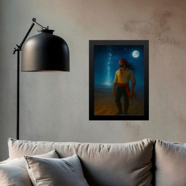 Imagem de Quadro Cigano Wladimir Lua Cheia 45x34cm - com vidro
