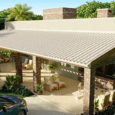 Imagem de Kit 10 Telhas Colonial Pvc 2,30x0,86cm 6 Ondas Cinza