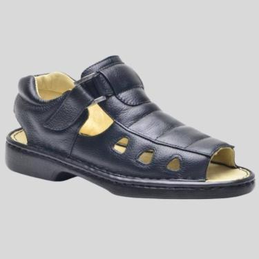 Imagem de Sandalia Masculina em Couro com Palmilha Gel