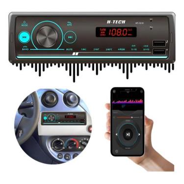 Imagem de Rádio Som Automotivo Som Mp3 Compativel App 2 entrada Usb Bluetooth Pe