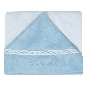 Imagem de Toalha de Banho Bebê Sublime Azul Místico 87x88 cm - Hug
