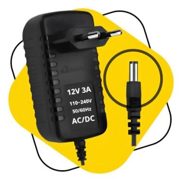 Imagem de Fonte De Alimentação 12v 3a Para Fita Led e Câmera Bivolt - generico