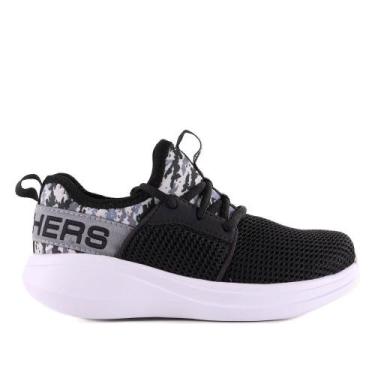 Imagem de Tênis Infantil Go Run Fast Skechers Preto/Branco, 30