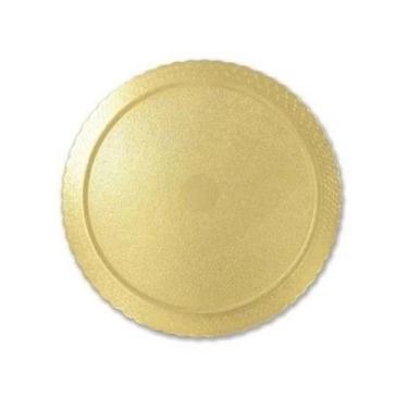 Imagem de Base Cakeboard Redondo Ouro Com 10 - Ultrafest, 38cm
