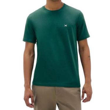 Imagem de Camiseta Masculina Hering MC Regular Verde Bandeira - 4FEFWD, P, Verde