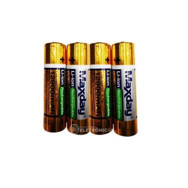 Imagem de Kit 4 Baterias Lítio 18650 3.7V Recarregável Para Lanterna Rádio Poten